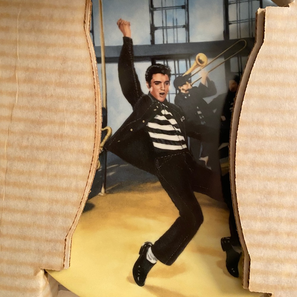 Elvis Presley Jailhouse Rock Collector Plate Authenticity Certificate